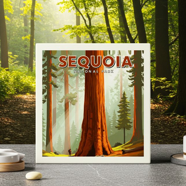 Vintager Sequoia-Nationalpark Fliese (Von Creator hochgeladen)