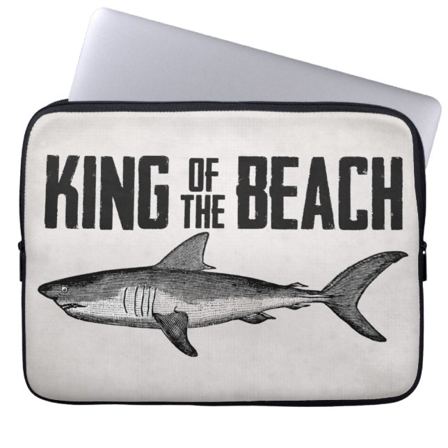 Vintager Shark Beach King Laptopschutzhülle (Vorderseite)