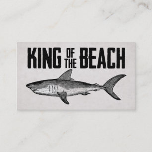 Vintager Shark Beach King Visitenkarte
