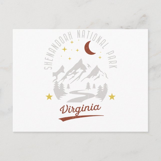 Vintager Shenandoah-Nationalpark Virginia Postkarte (Vorderseite)