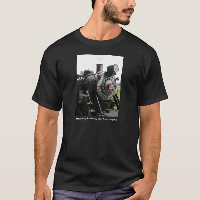 Vintager sich fortbewegender Eisenbahn-Zug T-Shirt (Vorderseite)