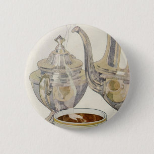 Vintager Silber-Kaffeeservice Button