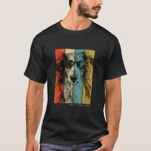 Vintager Silken Windhound Hund Mama Vater Kinder M T-Shirt