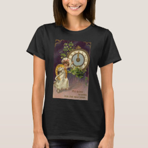 Vintager Silvester Irish Lass Clock um Mitternacht T-Shirt