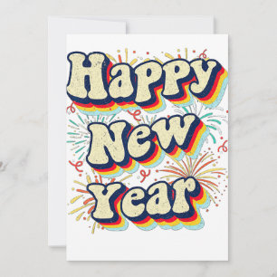 Vintager Silvester Party Supplies 2023 Feiertagskarte