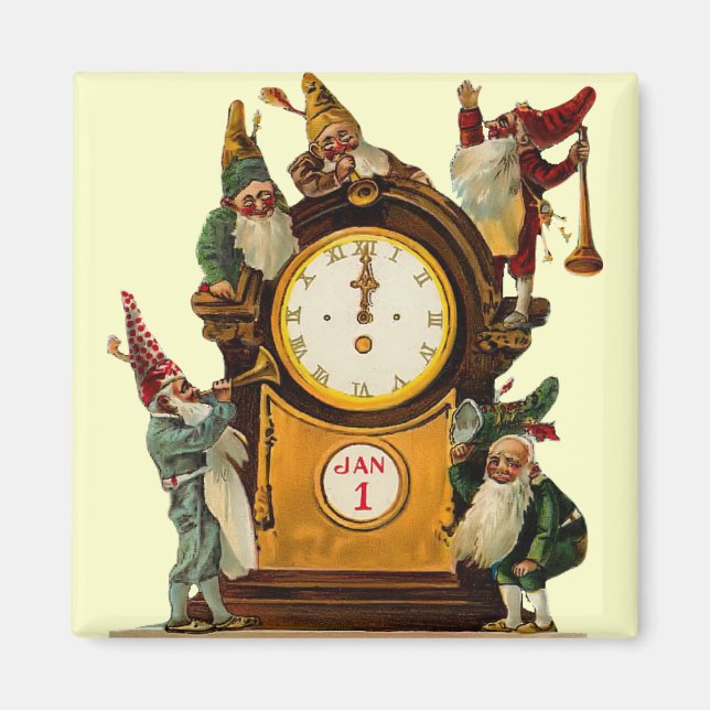 Vintager Silvester Square Magnet (Vorne)