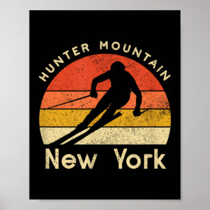 Vintager Ski Hunter Berg New York Poster