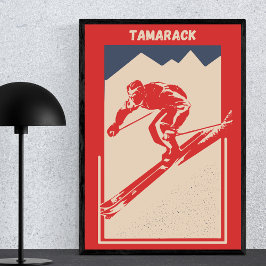 Vintager Ski Idaho Poster