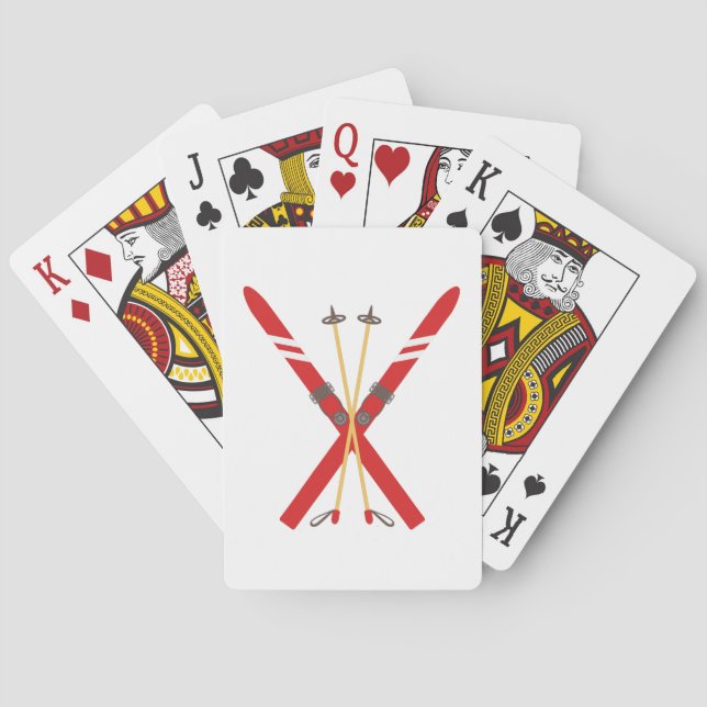 Vintager Ski Polen Spielkarten (Rückseite)