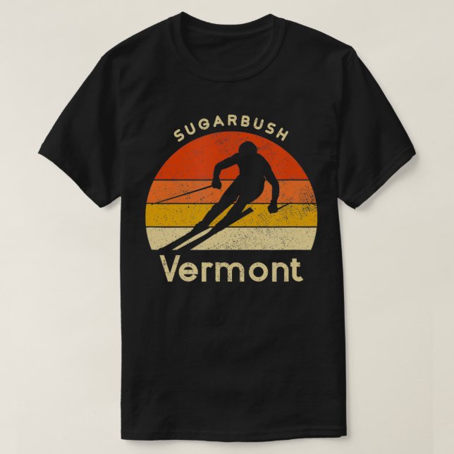 Vintager SkiZuckerhut Vermont T-Shirt (Design vorne)