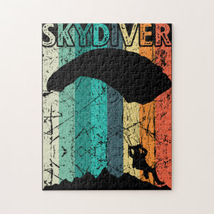 Vintager Skydiver-Geschenk Retro Parachuting Skydi
