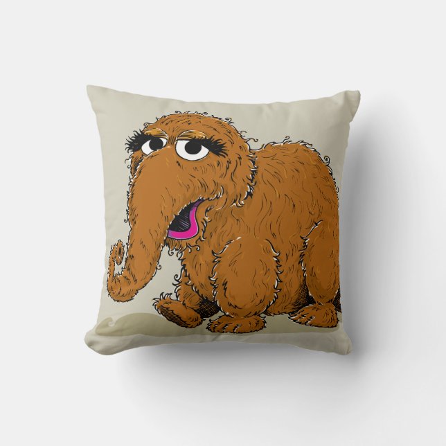 Vintager Snuffleupagus Kissen (Vorderseite)