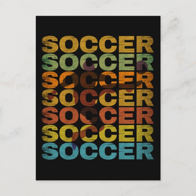 VINTAGER SOCCER POSTKARTE (Vorderseite)