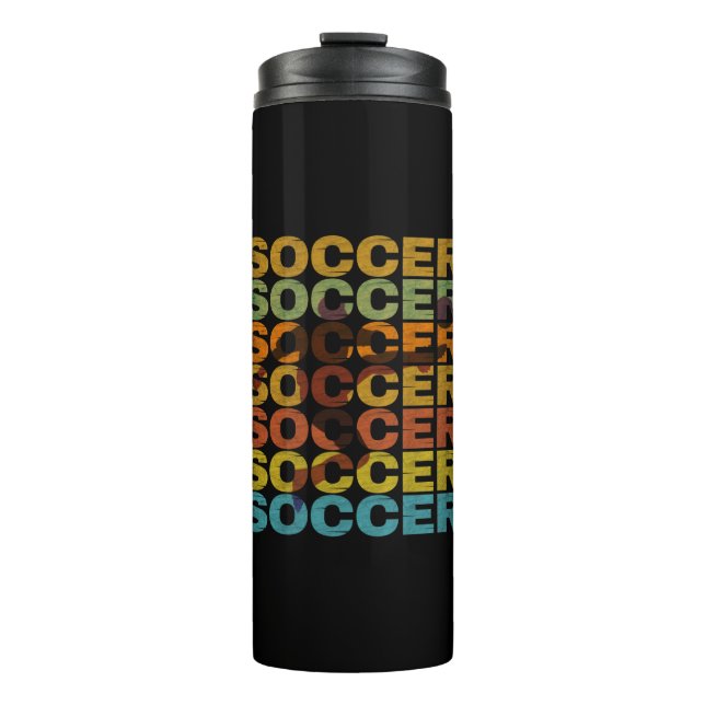 VINTAGER SOCCER THERMOSBECHER (Vorderseite)