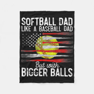 Vintager Softball-Vater wie ein Baseball-Vater US- Fleecedecke