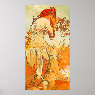 Vintager Sommer von Alphonse Mucha Poster