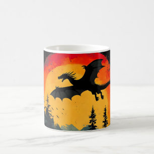Vintager Sonnenschutzdrache Kaffeetasse