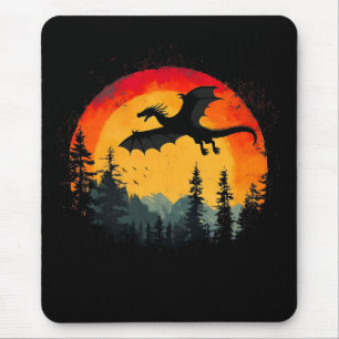 Vintager Sonnenschutzdrache Mousepad