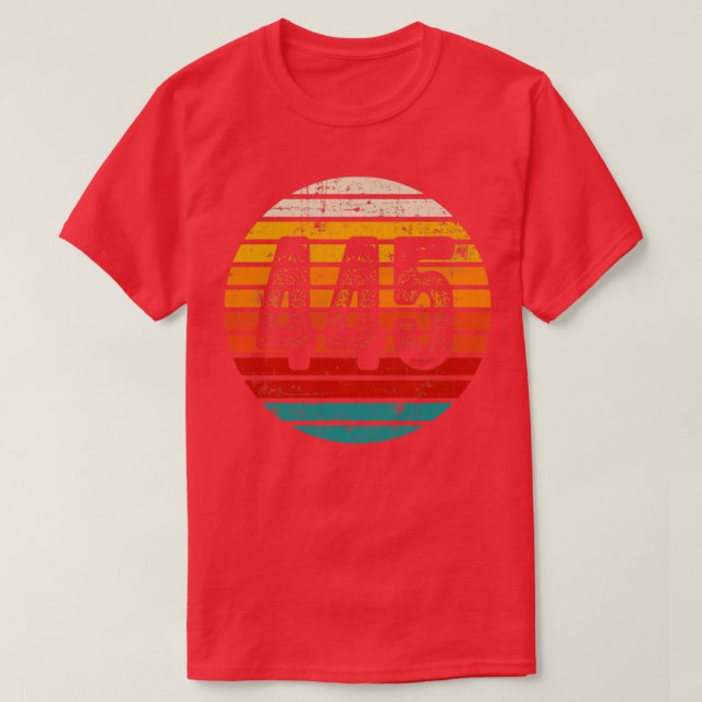 Vintager Sonnenuntergang 445 Bereichscode T-Shirt (Design vorne)