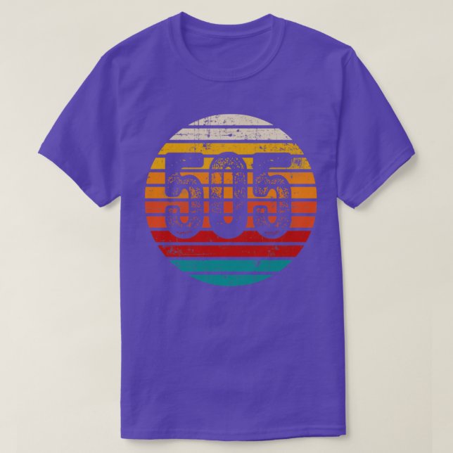 Vintager Sonnenuntergang 505 Bereichscode T-Shirt (Design vorne)