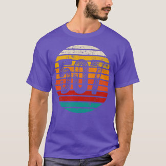 Vintager Sonnenuntergang 507 Bereichscode T-Shirt