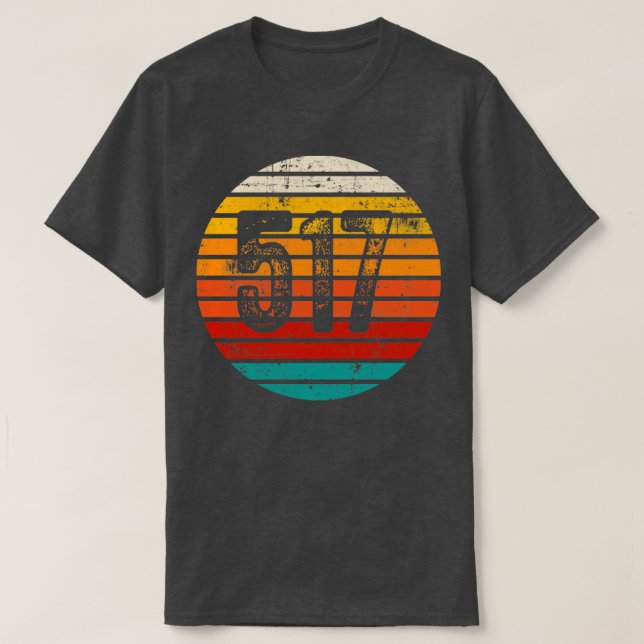 Vintager Sonnenuntergang 517 Bereichscode T-Shirt (Design vorne)