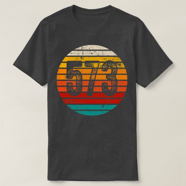 Vintager Sonnenuntergang 573 Bereichscode T-Shirt (Design vorne)