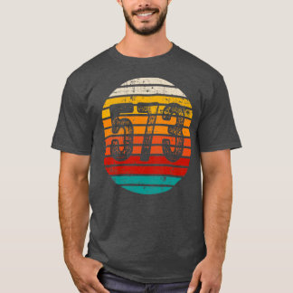 Vintager Sonnenuntergang 573 Bereichscode T-Shirt