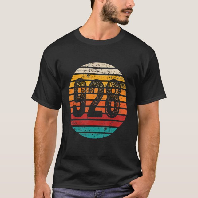 Vintager Sonnenuntergang 928-Bereichscode T-Shirt (Vorderseite)