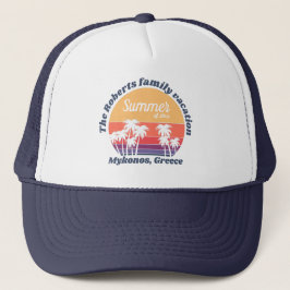 Vintager Sonnenuntergang Familienurlaub 20xx Truckerkappe