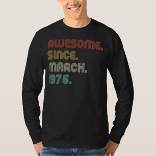 Vintager Sonnenuntergang Phantastisch seit März 19 T-Shirt