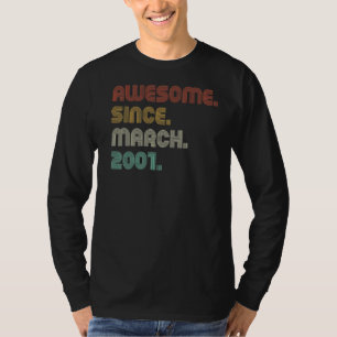 Vintager Sonnenuntergang Phantastisch seit März 20 T-Shirt