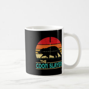 Vintager Sonnenuntergang Retro Art Coon Jagen Coon Kaffeetasse