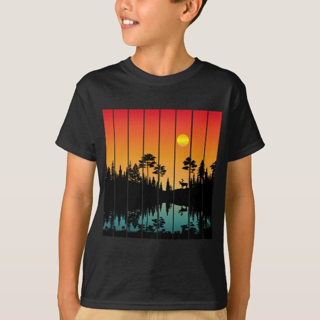 Vintager Sonnenuntergang T-Shirt (Vorderseite)