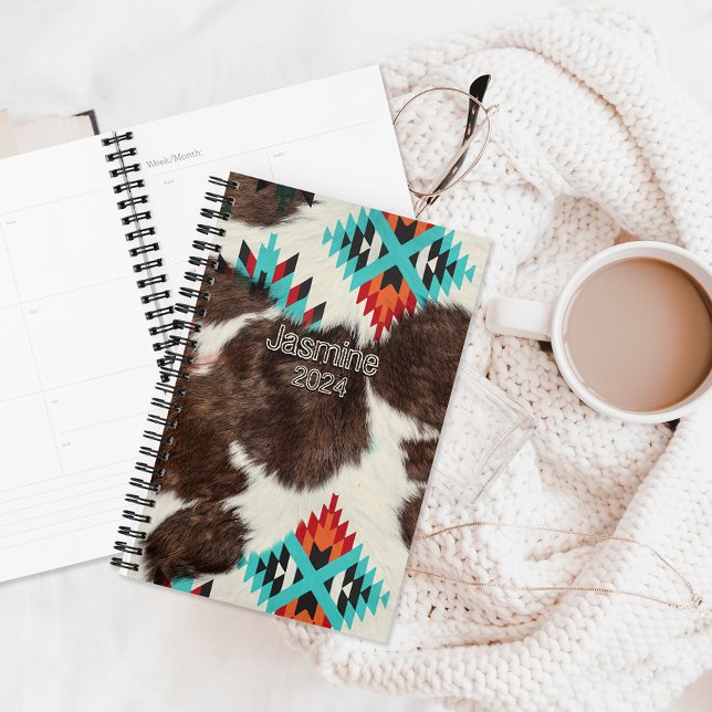 Vintager South Western Cowhide Atzec Muster Planer (Von Creator hochgeladen)