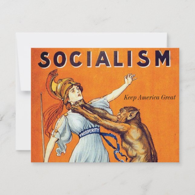 Vintager Sozialismus Politik Feiertagskarte (Vorderseite)