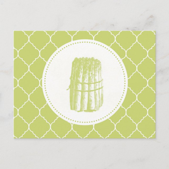 Vintager Spargel Postkarte (Vorderseite)