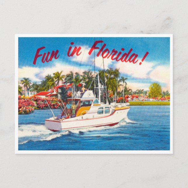 Vintager Spaß in Florida Postkarte (Vorderseite)