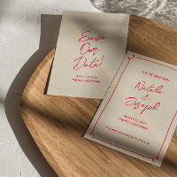 Vintager Spaß mit Handschrift, Moderne Hochzeit