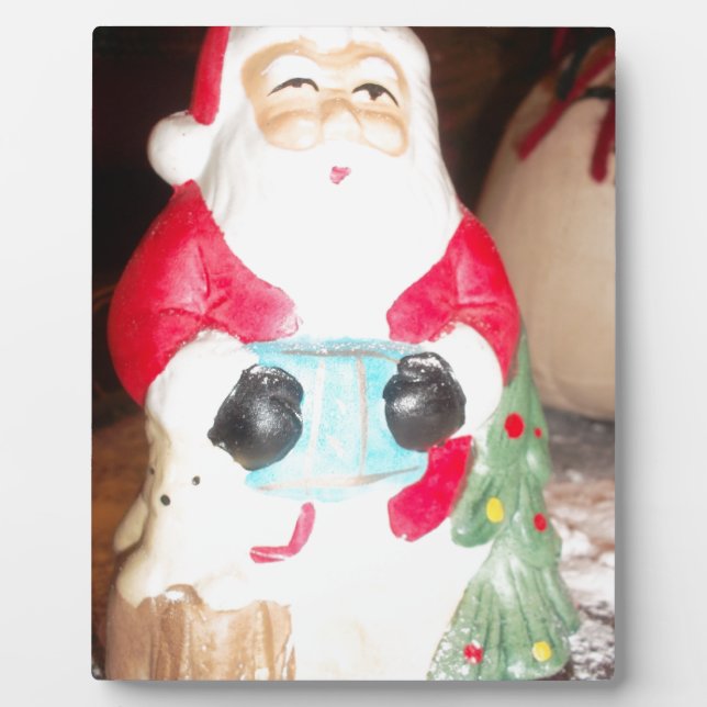 Vintager Spaß Weihnachten mit Schneekunst Fotoplatte (Vorderseite)