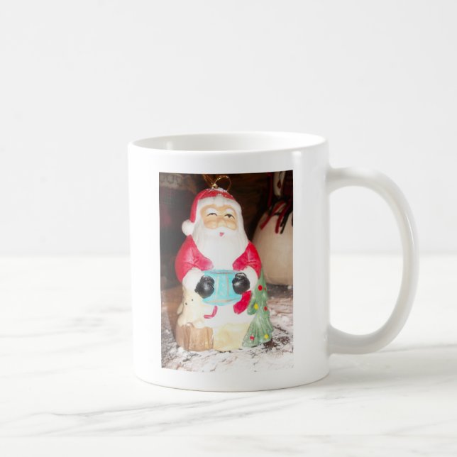 Vintager Spaß Weihnachten mit Schneekunst Kaffeetasse (Rechts)