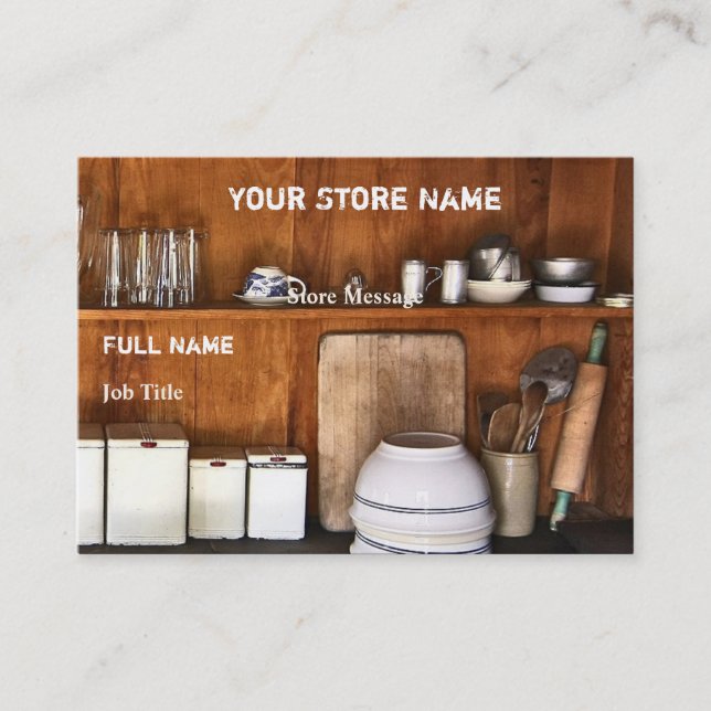 Vintager Speicher/backen Visitenkarte (Vorderseite)