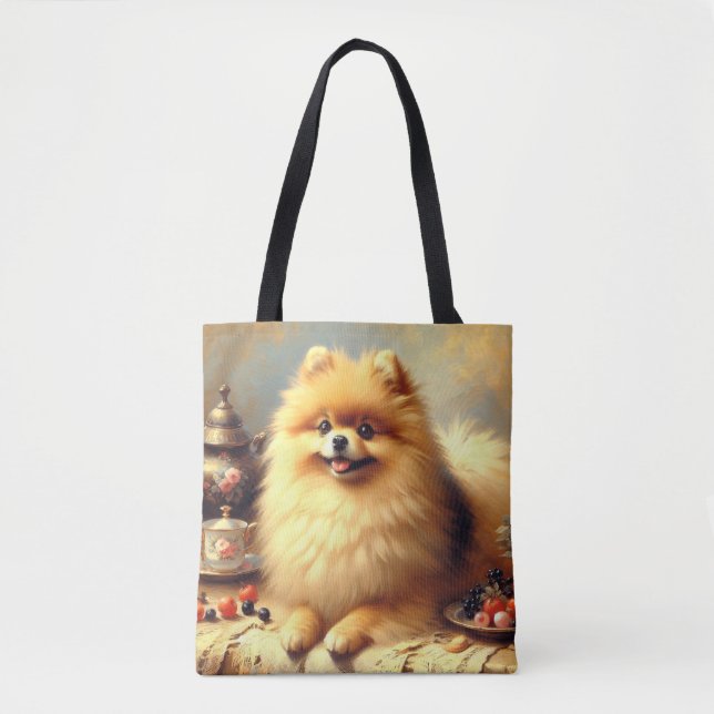 Vintager Spitz Hundeanstrich Tasche (Vorderseite)