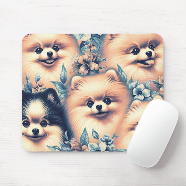 Vintager Spitz Mousepad (Mit Mouse)