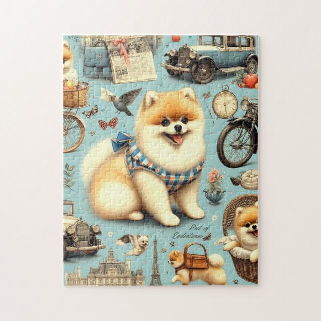 Vintager Spitz Nahtlose Illustration (Vertikal)
