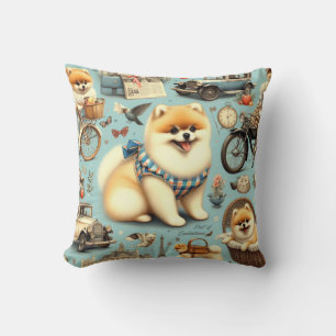 Vintager Spitz Nahtlose Illustration Kissen