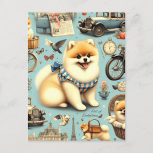 Vintager Spitz Nahtlose Illustration Postkarte