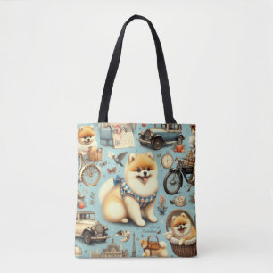 Vintager Spitz Nahtlose Illustration Tasche
