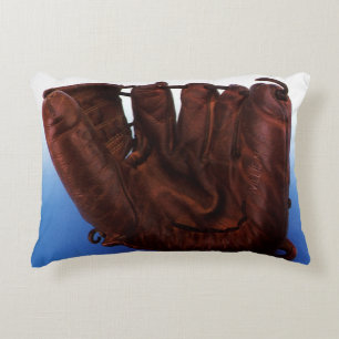 Vintager Sport, antiker Lederhandschuh, Baseballha Dekokissen