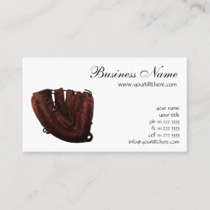 Vintager Sport, antiker Lederhandschuh, Baseballha Visitenkarte